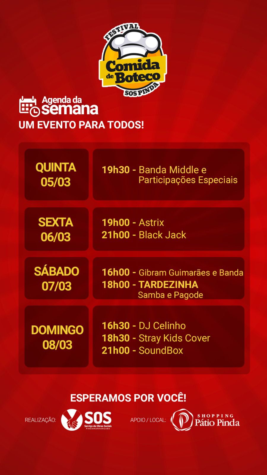 5ª edição do Festival Comida de Boteco SOS