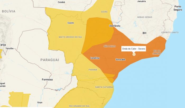 Onda de calor provoca clima abafado e altas temperaturas na região nesta quinta-feira