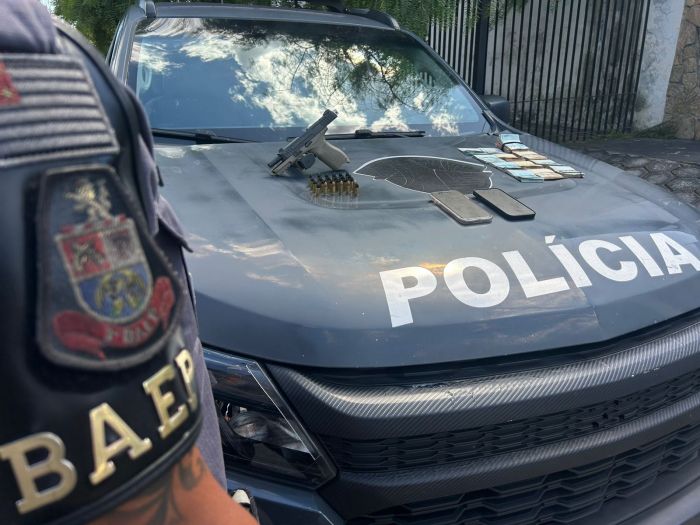 Baep prende homem com pistola de uso restrito e mais de 50 mil eppendorfs em aparecida