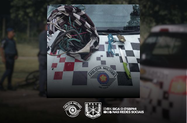 Polícia prende homem durante furto de fios de cobre em residência no bairro Estiva, em Taubaté