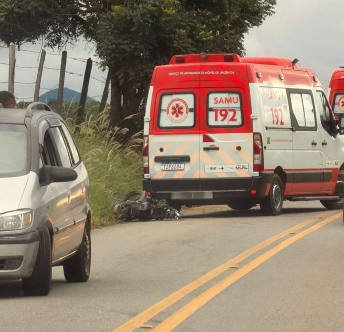 Acidente grave com motocicleta mobiliza SAMU e interdita Estrada das Pedrinhas em Guaratinguetá