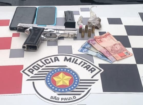 Homem é preso com arma de fogo e drogas em Cachoeira Paulista