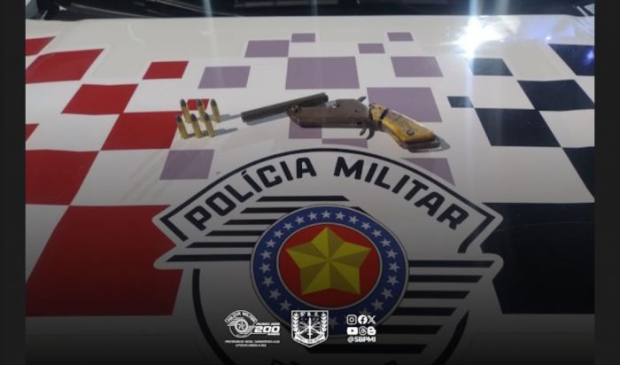 Força Tática apreende jovem com arma artesanal e munições em Taubaté