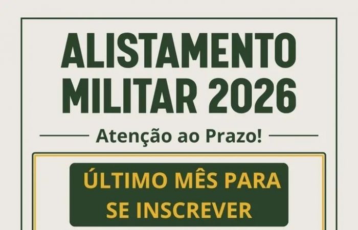 Prazo para alistamento militar termina em 30 de junho