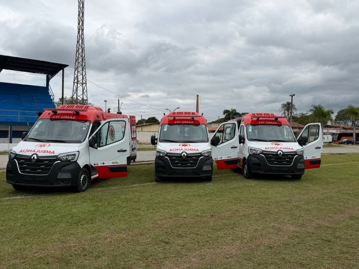 São José dos Campos recebe três novas ambulâncias para reforçar frota do SAMU