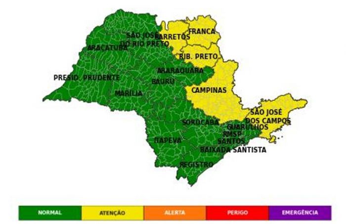 Defesa Civil prevê fim de semana de tempo firme e temperaturas em elevação em São Paulo