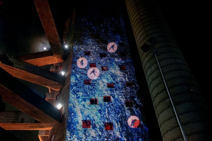 Espetáculo de dança vertical transforma fachada do Sesi Taubaté em palco no dia 12 de junho