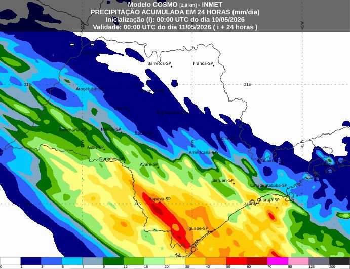 Frente fria provoca chuva forte e derruba temperaturas em São Paulo neste domingo (10)