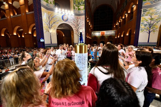 Santuário Nacional de Aparecida recebe Romaria do Terço das Mulheres neste fim de semana