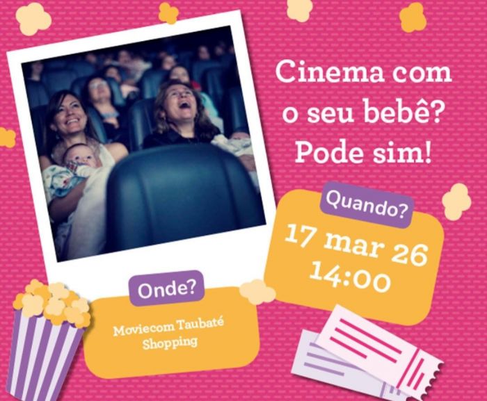 Sessão especial do CineMaterna acontece na terça-feira (17) no Taubaté Shopping