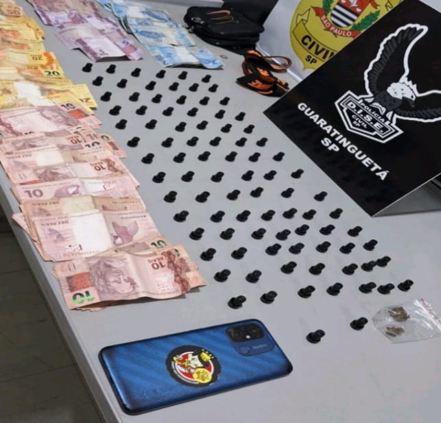 Casa do tráfico termina com prisão em flagrante em Guaratinguetá