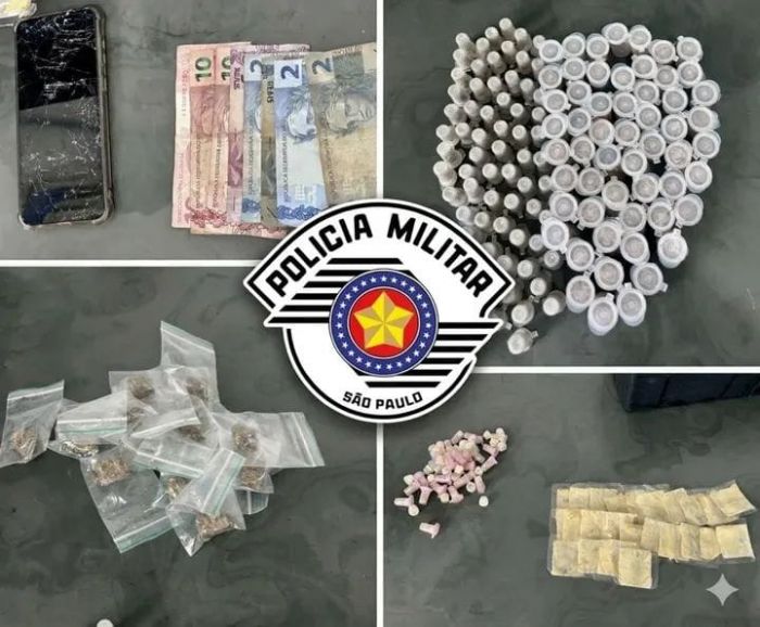 Homem é preso em Guaratinguetá com mais de 200 porções de drogas em flagrante