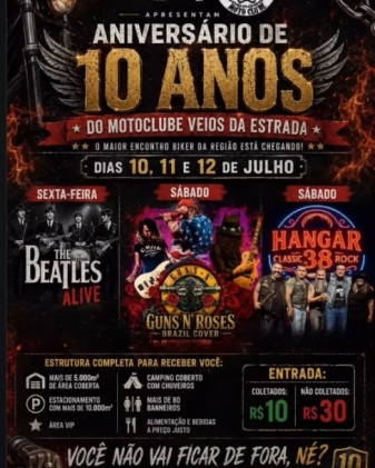 Aniversário de 10 anos do Motoclube Veios da Estrada