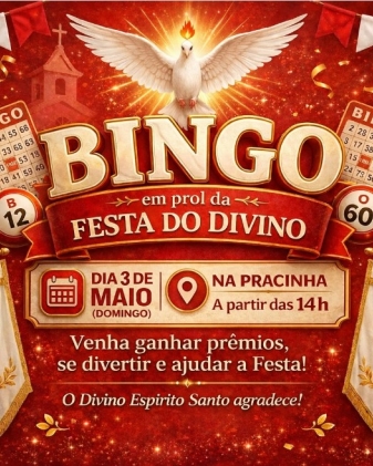 Bingo em prol da Festa do Divino Espirito Santo